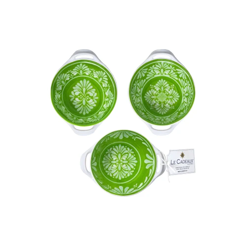 Le Cadeaux PALOMA GREEN Set of 3 Assorted mini bowls