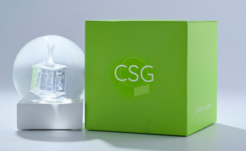CoolSnowGlobes CRYSTAL DREIDEL Snow Globe