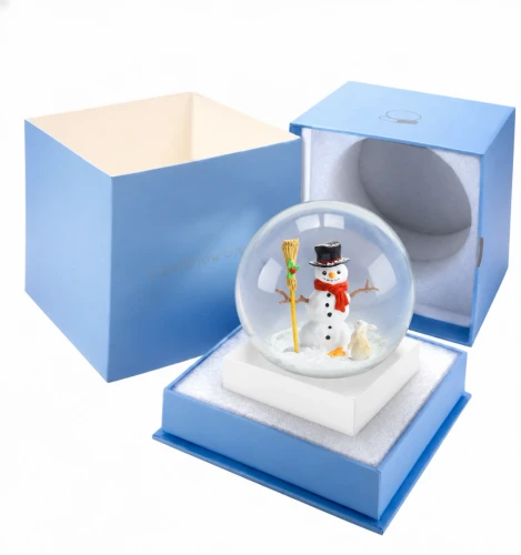 CoolSnowGlobes Snowman with BUNNY Snow Globe