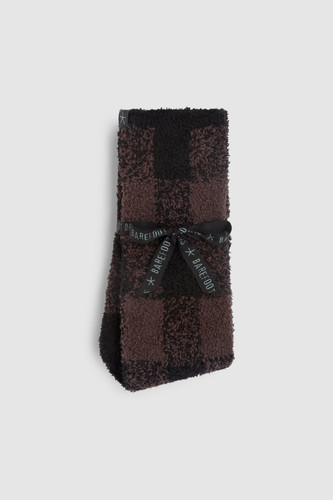 Barefoot Dreams CC Buffalo Plaid Socks - Umber Multi