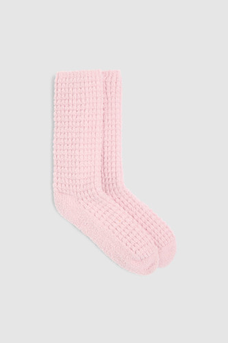 Barefoot Dreams CC Waffle Socks - PETAL