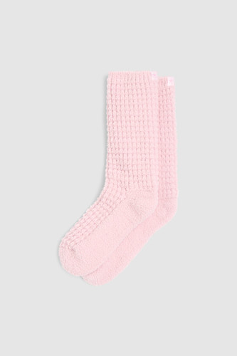 Barefoot Dreams CC Waffle Socks - PETAL