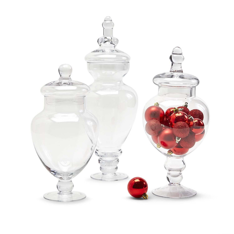 Glass Jar with Lid assorted shapes