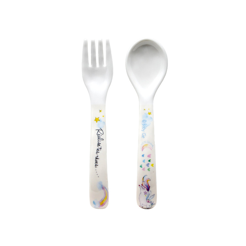 Baby Cie Fork and Spoon Set - Unicorn