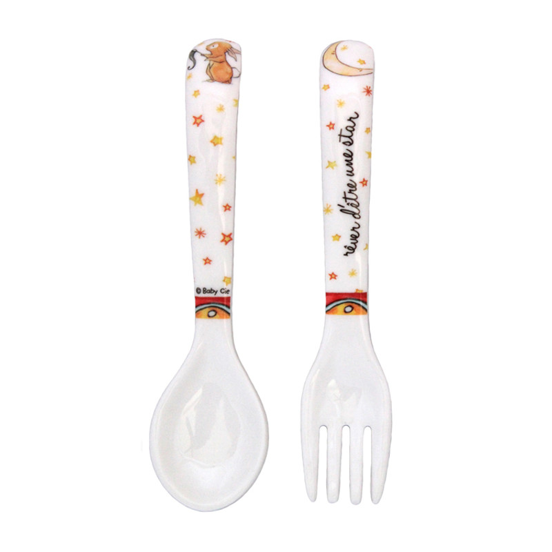 Baby Cie Fork and Spoon Set - Bunny