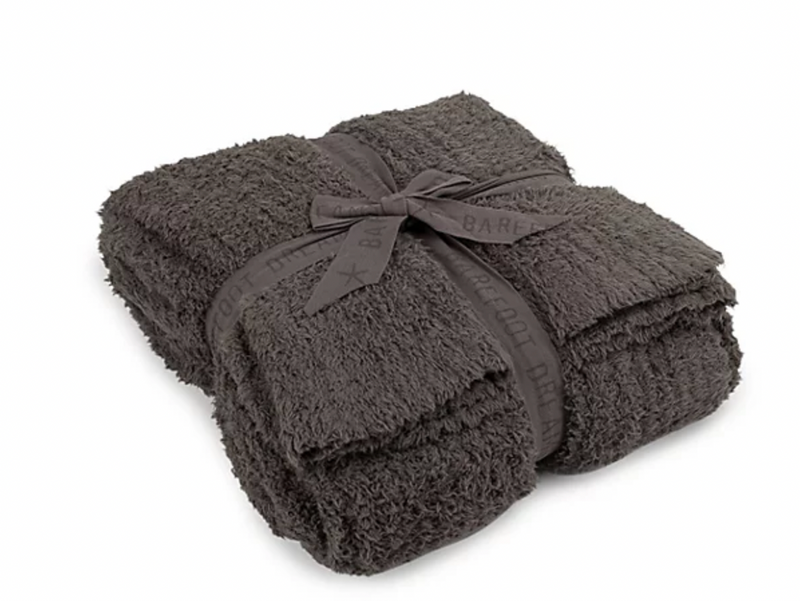 Barefoot Dreams CCL Ribbed Throw- Carbon