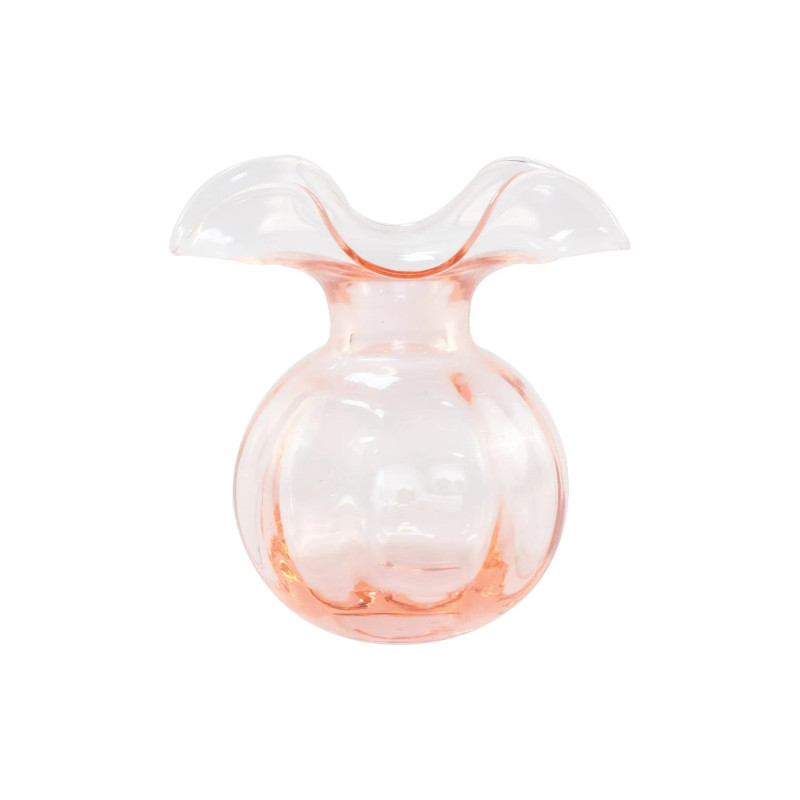 Vietri Hibiscus Glass Bud Vase Pink