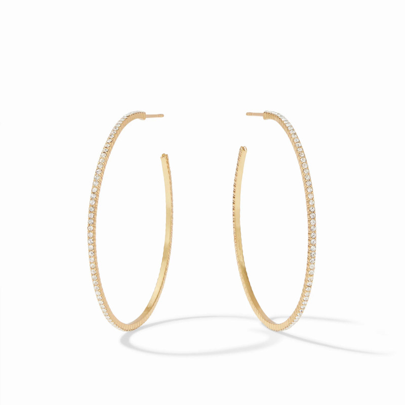 Julie Vos Windsor Hoop Gold Crystal - S