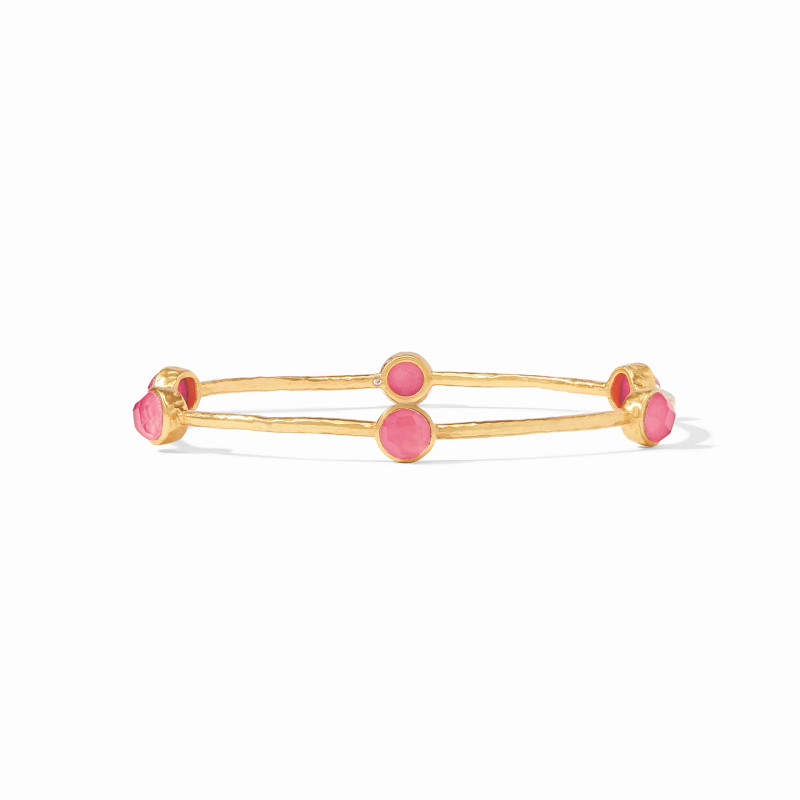 Julie Vos Milano LUXE Bangle Gold Iridescent Peony Pink - Medium - BG047GIPP-M