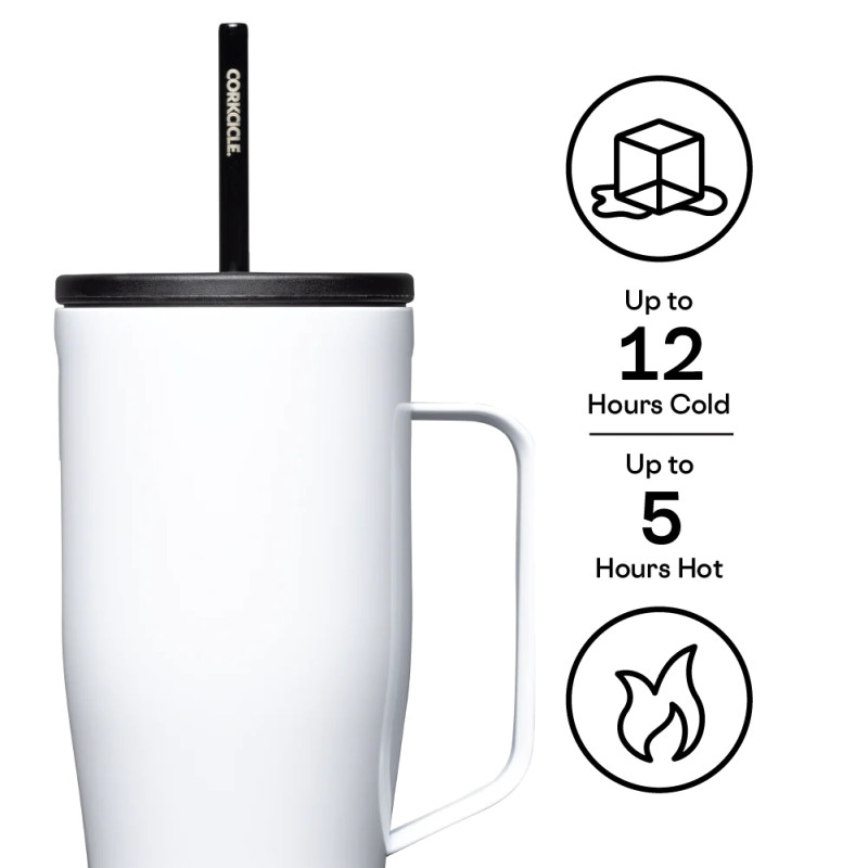 Corkcicle 30oz Tumbler With Handle, Berry Punch