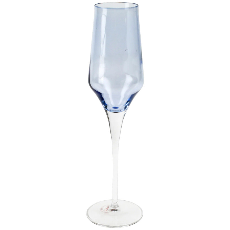 Vietri Contessa Champagne Glass - BLUE