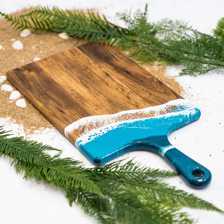 Lynn & Liana LARGE Acacia Cheeseboard Ocean Vibes