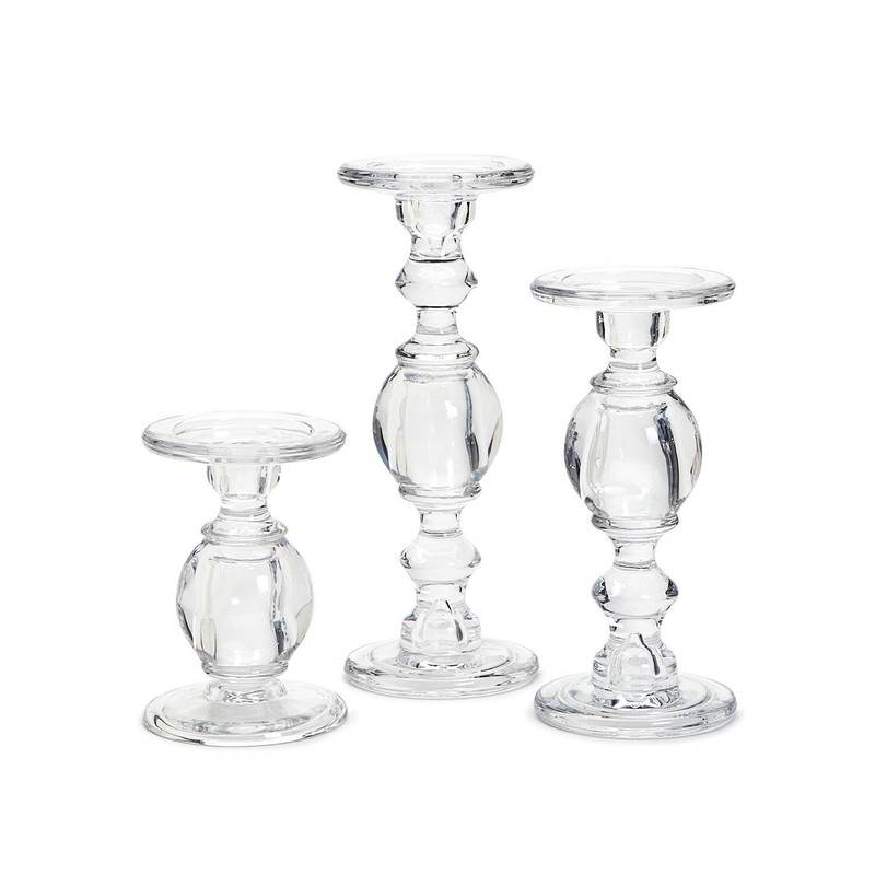 Glass Pedestal Candleholder MEDIUM