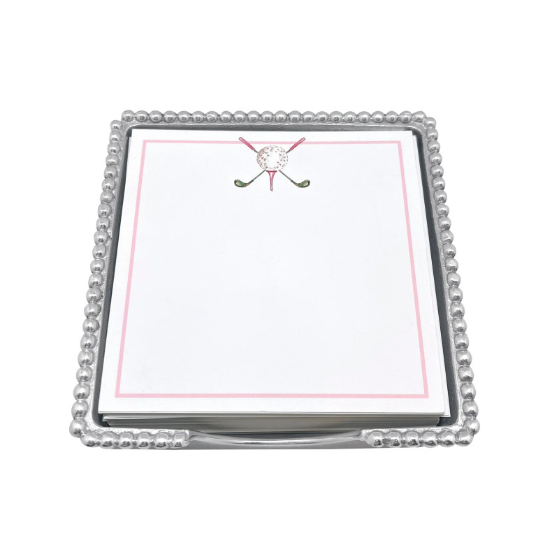 Mariposa Ladies Golf Beaded Notepad Set