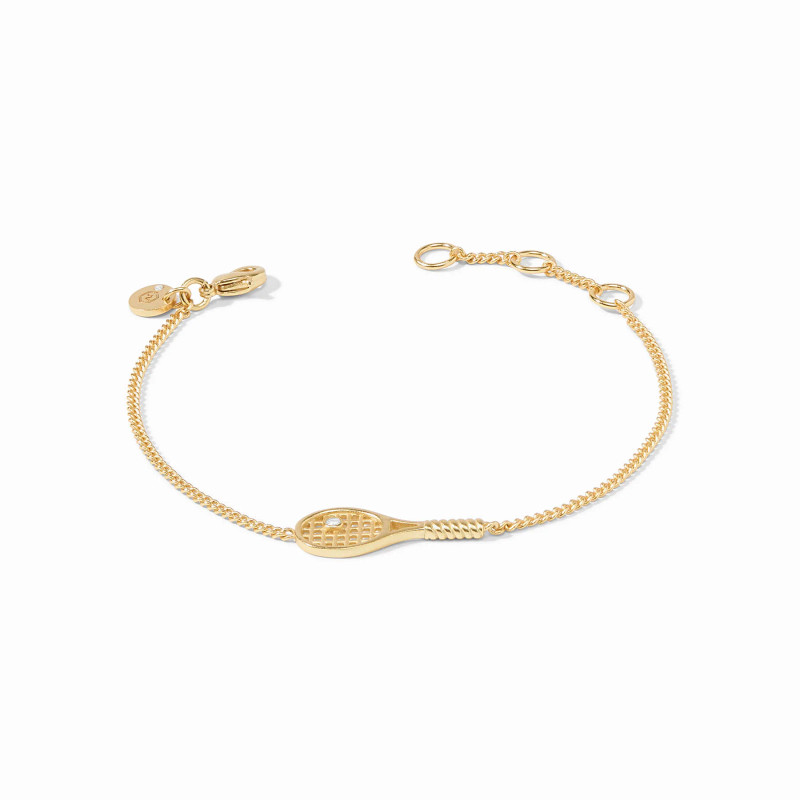 Julie Vos Tennis Racquet Delicate Bracelet CZ