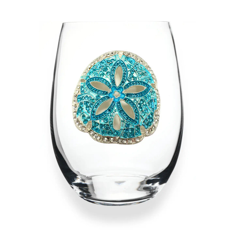 QJewels Stemless Wine Glass - SAND DOLLAR