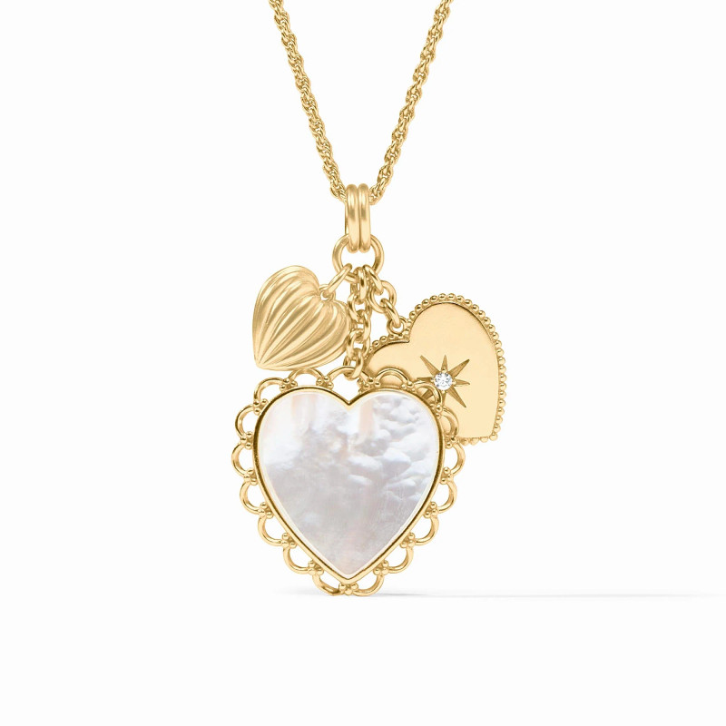 Julie Vos Heart Trio Charm Pendant - MOP