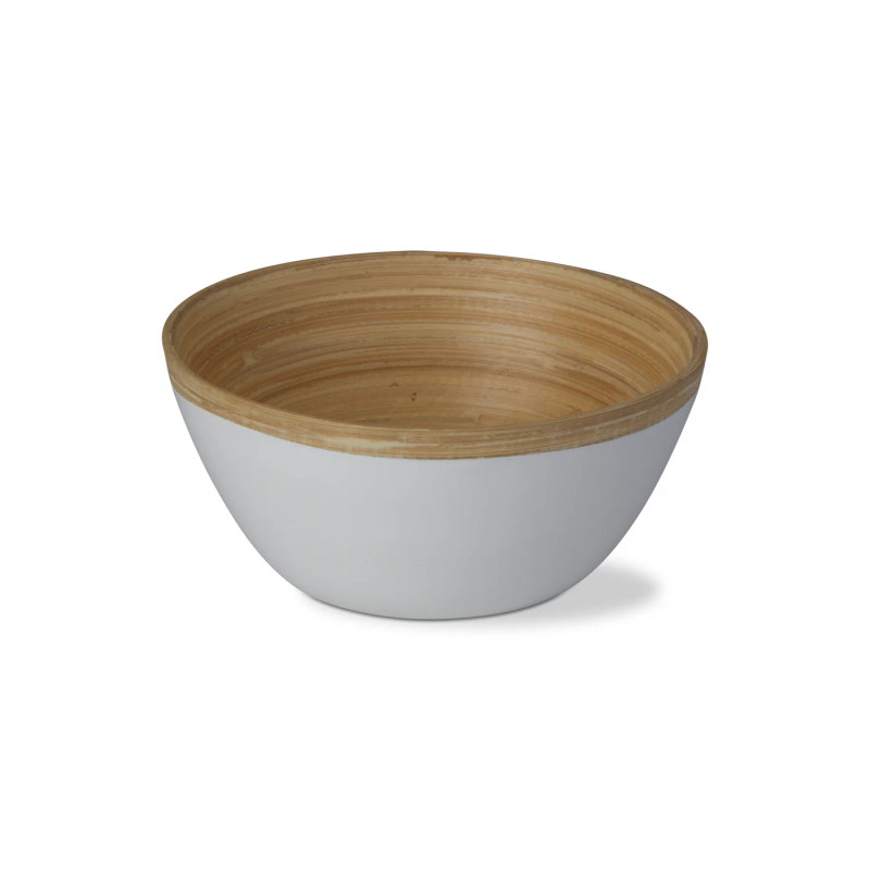 Small Bamboo Bowl White Multi