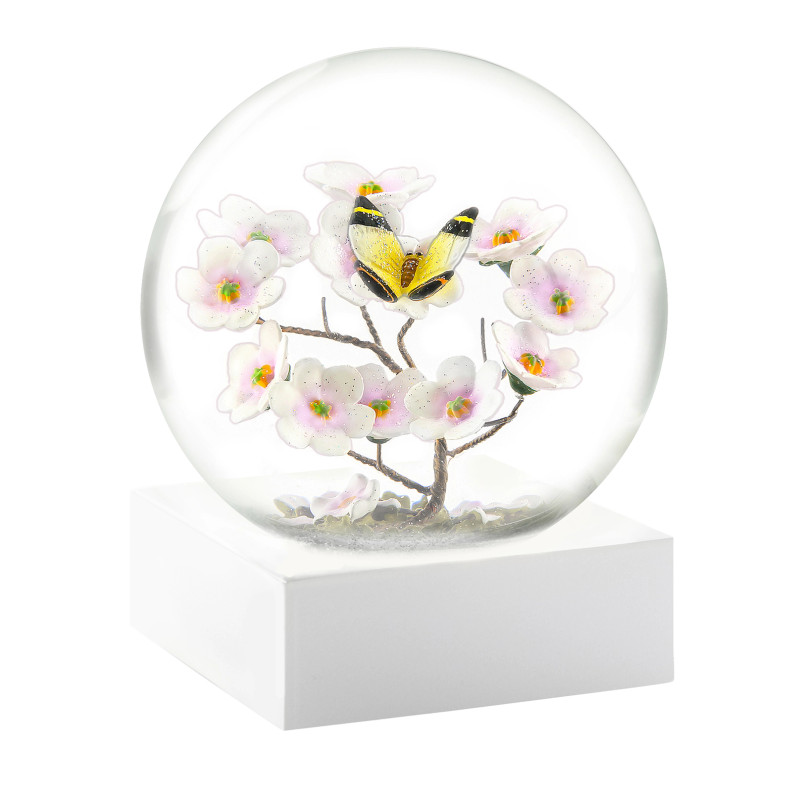 CoolSnowGlobes BUTTERFLY on a Branch Snow Globe