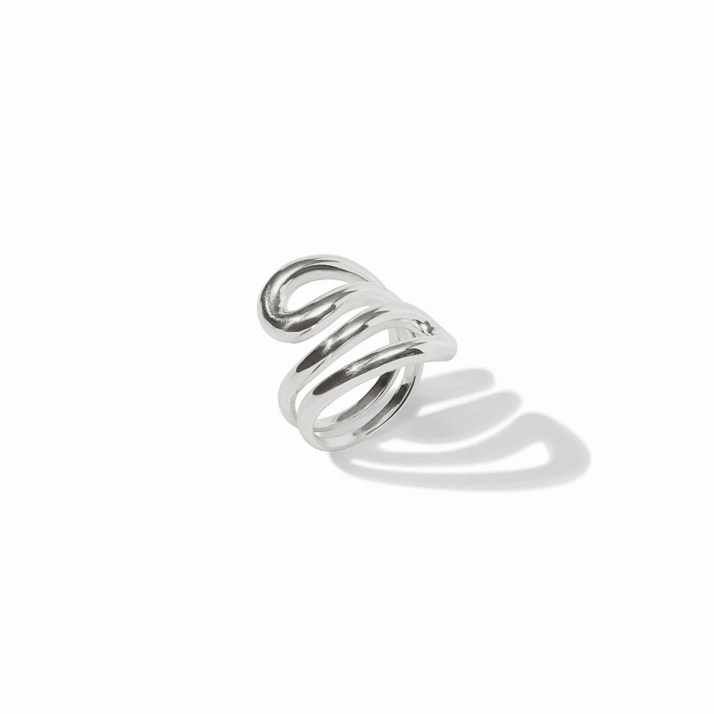 Julie Vos SILVER Wave WRAP Ring OS