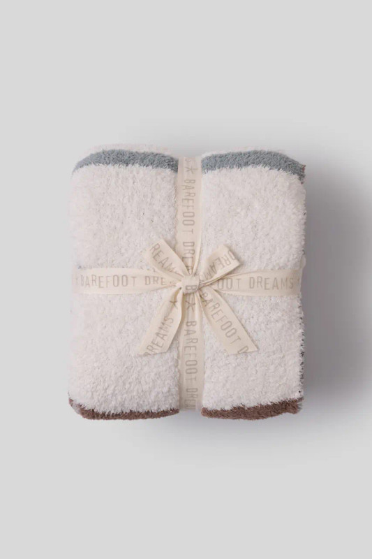 Barefoot Dreams CC Vista Stripe Throw 54 x 72 - CREAM mlti