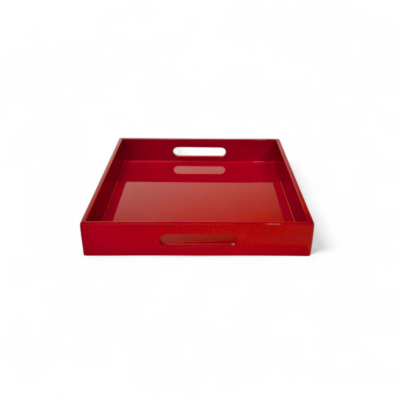 Lacquer SQUARE Serving Tray RED Medium Lacquer SQUARE Serving Tray RED Medium