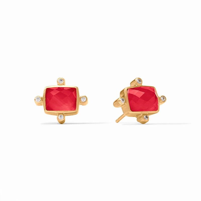 Julie Vos CLARA Stud - Iridescent Strawberry