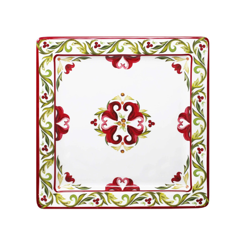 Le Cadeaux Melamine 11" Square Platter - VISCHIO