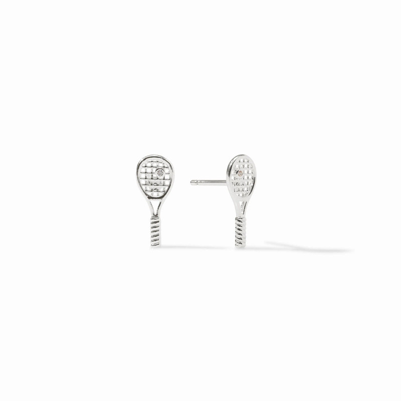 Julie Vos SILVER Tennis Racquet Stud CZ