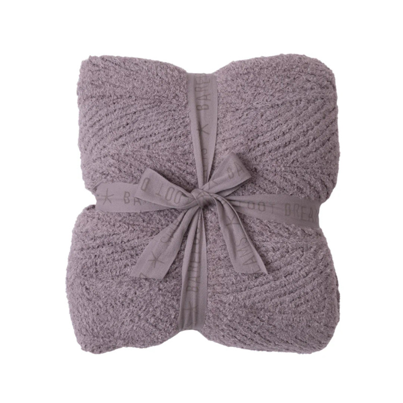Barefoot Dreams Cozy Shine Herringbone Blanket Beach Rock