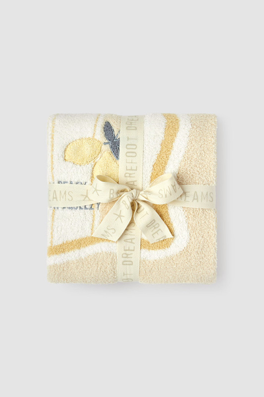 Barefoot Dreams Cozychic LEMON Stroller Blanket