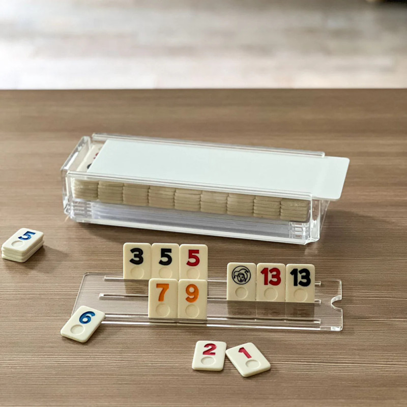 Lucite Rummy Game WHITE