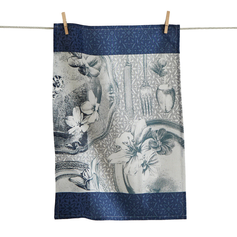 Floral Plate Tea Towel