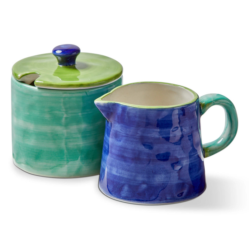 Colorblock Cream & Sugar Set