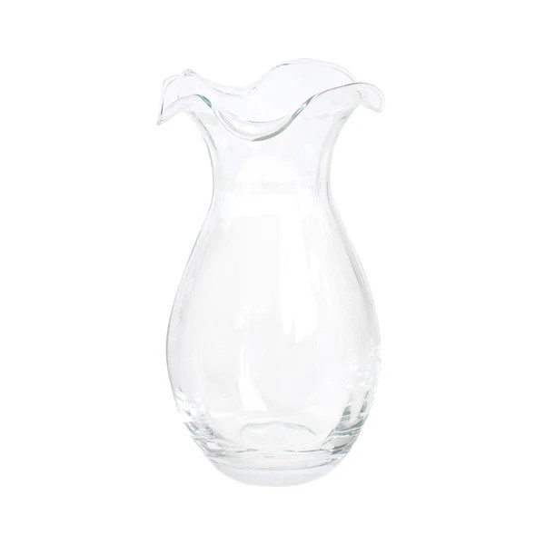 Vietri Hibiscus VERTICAL Fluted Small Vase Clear