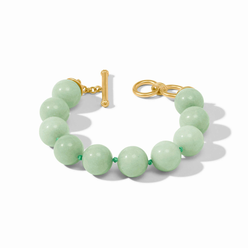 Julie Vos PORTOFINO Beaded Bracelet Aqua Jade
