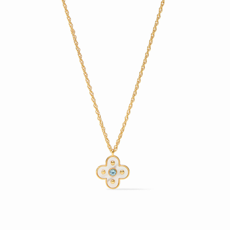 Julie Vos COLETTE Delicate Necklace - Chalcedony Blue