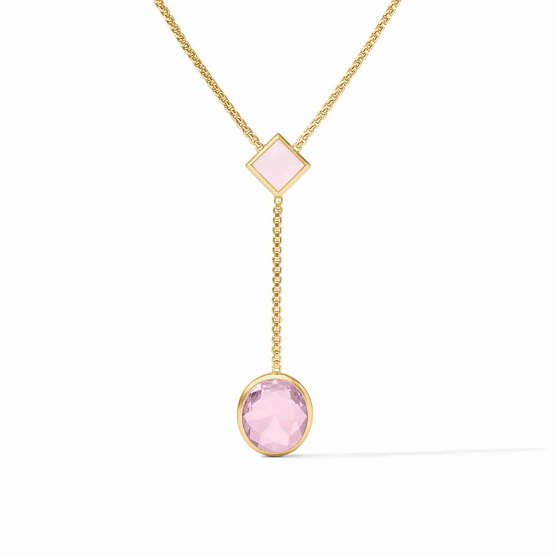Julie Vos JOLIE Lariat Necklace - Rose