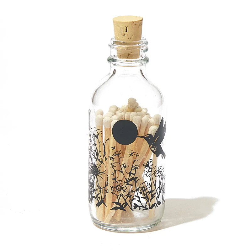 Skeem MINI Apothecary Match Bottle - Hummingbird
