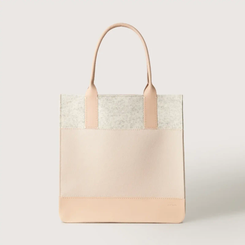 graf lantz JAUNT Merino Wool Tote - Feather/Heather White/White