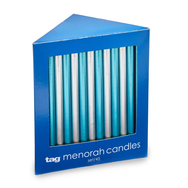 Hannukah Metallic Taper Candles Set/45