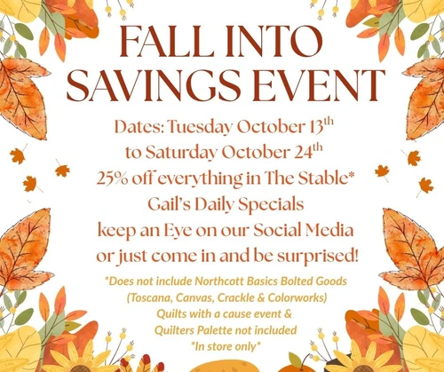 Fall Into Savings Event...
