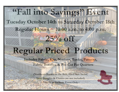 It's "Fall into Savings" Time in The Stable