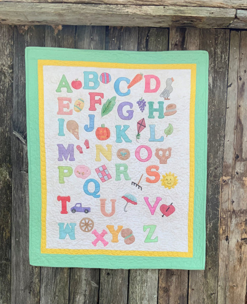 ABC'S Coloured & Embroidered  Wallhanging Kit