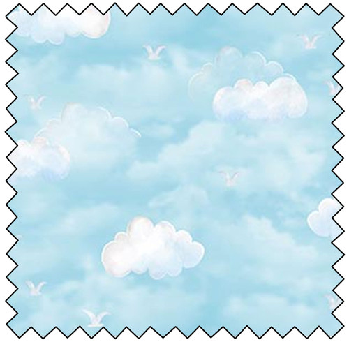 Out To Sea - Clouds - LIGHT BLUE