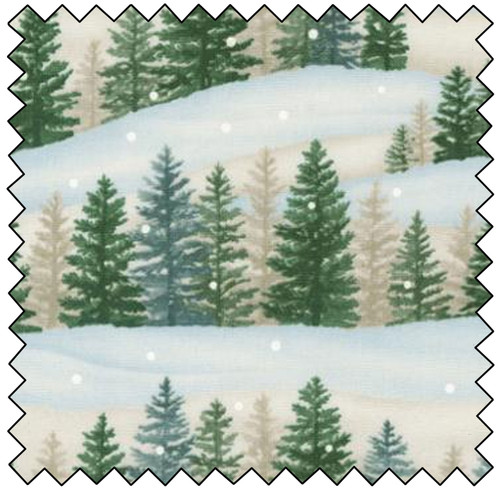 Woodland Winter - Winter Treeline - SNOWY WHITE