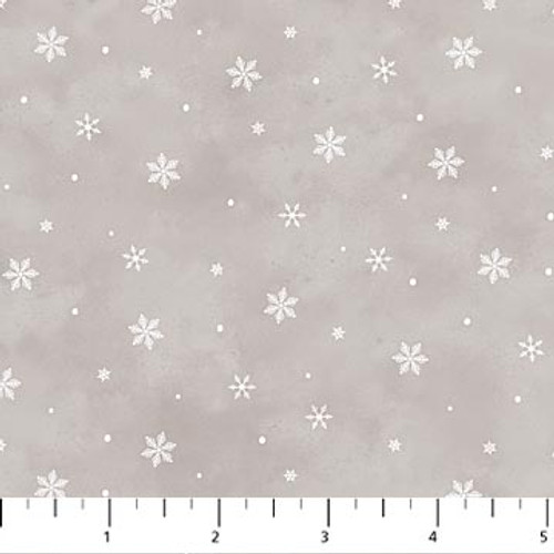 Snow Much Fun Flannel - Mini Snowflakes - BEIGE
