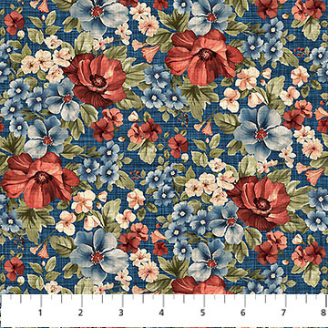 FARMHOUSE SAMPLER - Packed Floral - NAVY MULTI