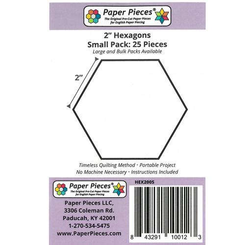 2" Hexagons Small Pack - 25 PIECES