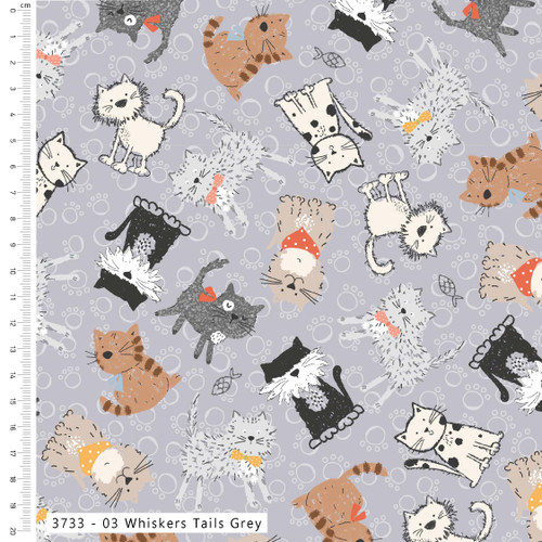 Purrfect Cats - Whisker Tails - GREY